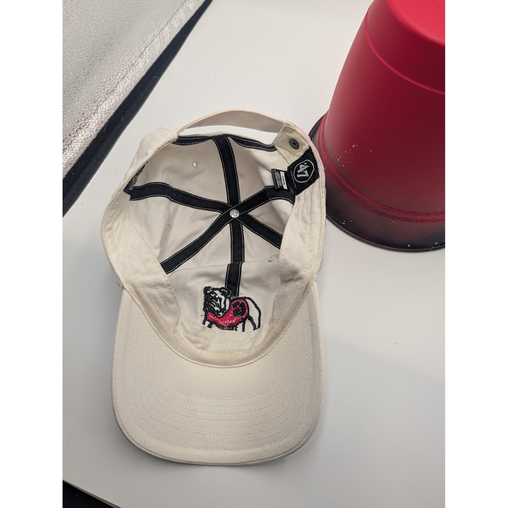 Georgia Bulldogs 47 Brand Clean Up Hat Gray UGA Mascot Adjustable Dad Cap - Picture 7 of 7